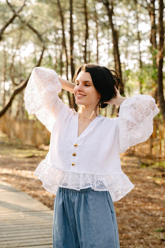 Blouse bohème Jeanne - fabriquée en France