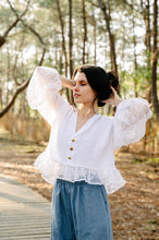 Blouse blanche bohème Jeanne - précommande - fabriquée en France