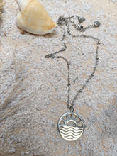 Collier SUNSET - Pendentif Coucher de soleil Acier inoxydable argenté