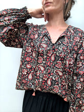 Blouse Fauve Terracotta — Blouse femme en coton imprimé indien