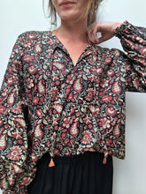 Blouse Fauve Terracotta — Blouse femme en coton imprimé indien