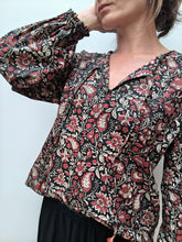 Blouse Fauve Terracotta — Blouse femme en coton imprimé indien