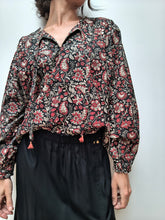 Blouse Fauve Terracotta — Blouse femme en coton imprimé indien
