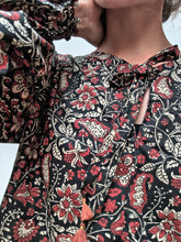 Blouse Fauve Terracotta — Blouse femme en coton imprimé indien