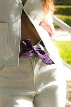 Ceinture à nouer Naélie - motif bohème bleu