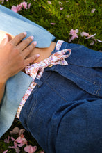 Ceinture à nouer Naélie - motif bohème blanc