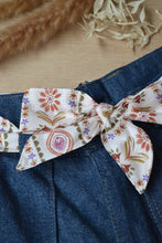 Ceinture à nouer Naélie - motif bohème blanc