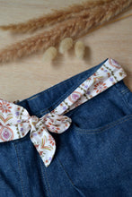 Ceinture à nouer Naélie - motif bohème blanc