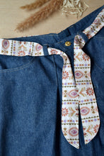 Ceinture à nouer Naélie - motif bohème blanc