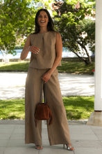 Pantalon Lina 100% lin Mocha Mousse