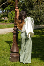 Pantalon Lina 100% lin Sur mesure - Vert sauge