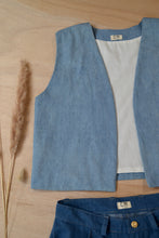 Gilet jean Elly - bleu clair