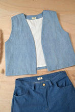 Gilet jean Elly - bleu clair