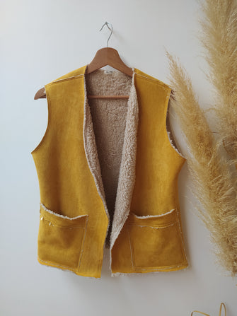Gilet sans manches Luna - Ocre & beige