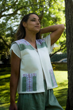 Gilet bohème sans manches Alya - jeans denim écru