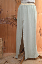 Jupe longue Lise sur mesure - gaze de coton vert sauge