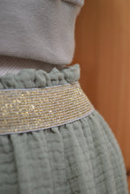 Jupe longue Lise sur mesure - gaze de coton vert sauge