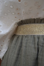 Jupe longue Lise sur mesure - gaze de coton vert sauge