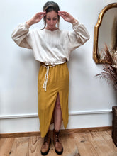 Jupe Ambre — Jupe longue fluide ocre