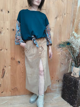 Jupe longue Elie - jupe portefeuille velours