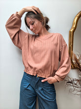 Pull Sève Argile — Pull femme en maille ajourée de coton