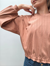 Pull Sève Argile — Pull femme en maille ajourée de coton