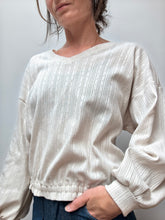 Pull Sève Beige — Pull femme en maille ajourée de coton