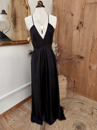Robe longue noire Amalia