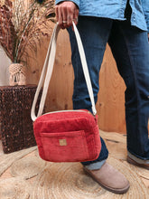 Sac bandoulière Teddy personnalisable - velours côtelé coton