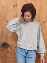 Sweat Sacha - velours Lagon