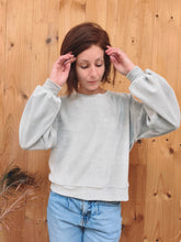 Sweat Sacha - velours Lagon