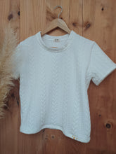 T-shirt Sweat maille torsades blanc - JADE