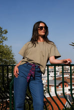 Ceinture à nouer Naélie - motif bohème bleu