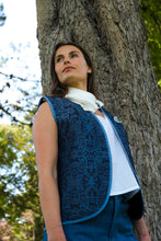 Gilet jean réversible Nora - motif cachemire