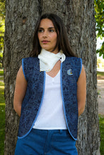 Gilet jean réversible Nora - motif cachemire