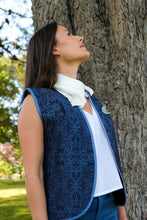 Gilet jean réversible Nora - motif cachemire