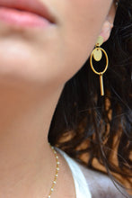Boucles d'oreilles GAÏA - acier inoxydable doré