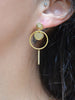 Boucles d'oreilles GAÏA - acier inoxydable doré