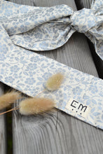 Ceinture à nouer EMY argentée - motif petites fleurs