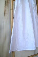 Jupe longue sur mesure EMME - Gaze de coton blanche