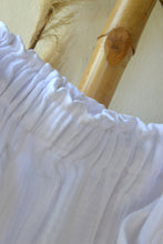 Jupe longue sur mesure EMME - Gaze de coton blanche