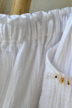 Jupe longue sur mesure EMME - Gaze de coton blanche