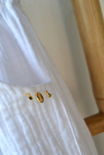 Jupe longue sur mesure EMME - Gaze de coton blanche