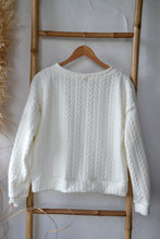 Sweat maille torsade écru - EMILIO