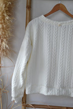 Sweat maille torsade écru - EMILIO