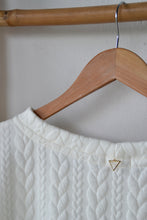 Sweat maille torsade écru - EMILIO