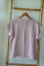 Tee-shirt bohème EMEE - gaze de coton rose