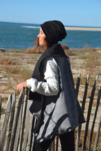 Veste réversible Prince de galles noir et argent- veste femme EMILIA